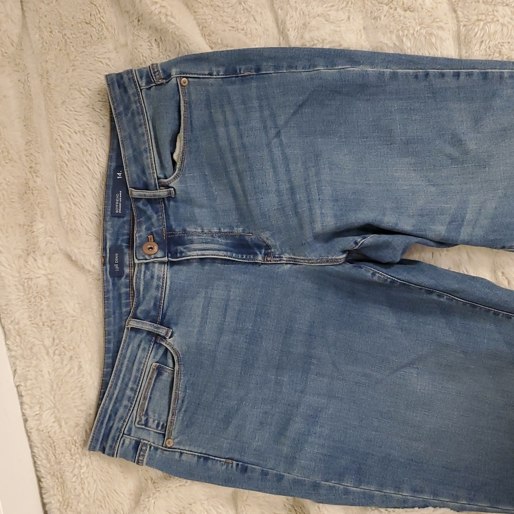 J. Jill Denim Boyfriend Straight Leg Ankle Jeans 14P - Picture 2 of 10